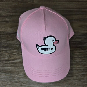 Jeep Hat Womens Pink Rubber Duck Logo Baseball Cap Adjustable Cotton Twill OSFA